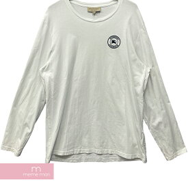 【BIG PRICE OFF】BURBERRY Emblem Long Sleeve T-Shirt 8004255 バーバリー エンブレムロングスリーブTシャツ ロンT 長袖カットソー ホワイト サイズXL 【240510】【中古-C】【me04】