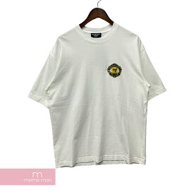 BALENCIAGA 2021AW Soccer Logo Tee WL0 612966 バレンシアガ サッカーロゴTシャツ 半袖カットソー ロゴプリント 胸ロゴホワイト サイズXS 【240602】【新古品】【me04】