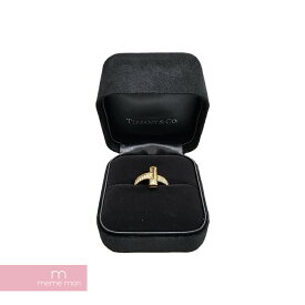 【BIG PRICE OFF】TIFFANY&Co. T One Ring 68169615 Au750 ITALY d0.54ct ティファニー Tワンリング 18K イエローゴールド パヴェダイヤモンド リングサイズ9号 【240606】【中古-A】【me04】