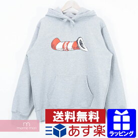 Supreme 2018AW Cat in the Hat Hooded Sweatshirt シュプリーム キャットインザハットフーデッドスウェットシャツ プルオーバーパーカー プリント グレー サイズM【191012】【新古品】