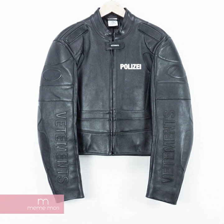 楽天市場】VETEMENTS 2017SS POLIZEI PANELLED LEATHER RACING JAKCET 