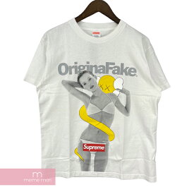 Supreme×Original Fake 2008SS 10th Anniversary Kate Moss Tee シュプリーム 代官山10周年記念ケイトモスTシャツ フォトプリント 半袖カットソー KAWS カウズ ホワイト サイズM【220504】【中古-B】【me04】