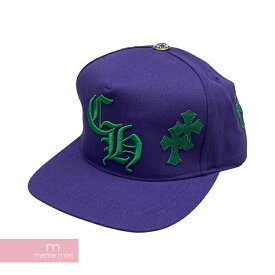 CHROME HEARTS Cross Patch Baseball Cap クロムハーツ クロスパッチベースボールキャップ 帽子 クロスボール CH刺繍 パープル【231223】【新古品】【me04】