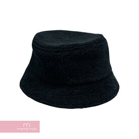 【BIG PRICE OFF】CHANEL 2021AW Terry Cloth Bucket Hat シャネル テリークロスバケットハット クラッシャーハット 帽子 ロゴ パイル地 ブラック サイズM 【240427】【中古-A】【me04】