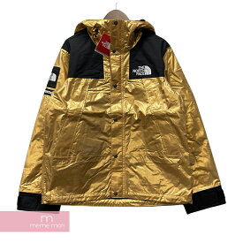 Supreme×The North Face 2018SS Metallic Mountain Parka Gold シュプリーム×ノースフェイス メタリックマウンテンパーカー ゴールド ナイロンジャケット ブルゾン ゴールド サイズS【221213】【新古品】【me04】