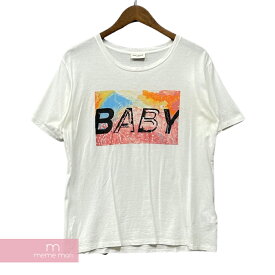 【BIG PRICE OFF】SAINT LAURENT PARIS 2016SS Baby Tee 416625 Y2WW2 サンローランパリ ベイビーTシャツ 半袖カットソー プリント ホワイト サイズM【230324】【中古-C】【me04】