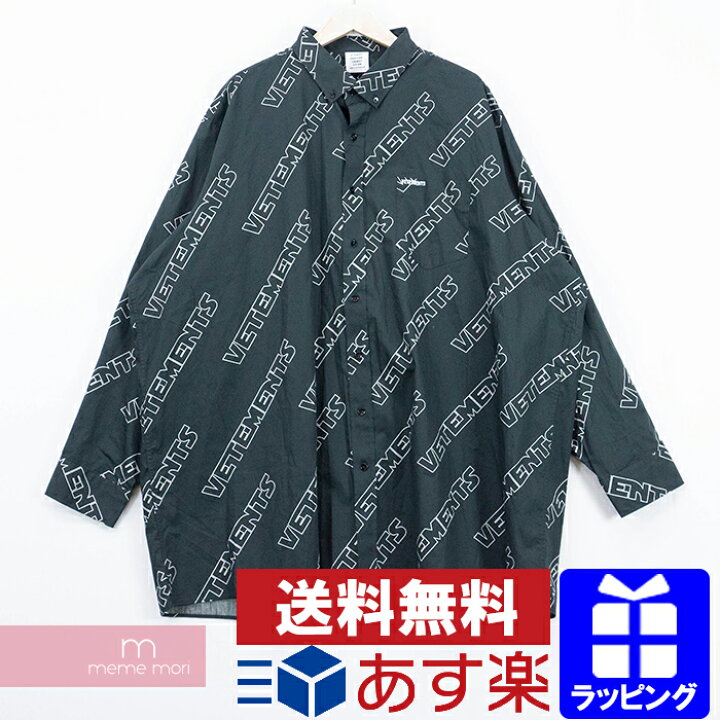 楽天市場】VETEMENTS 2018SS LOGO PATTERNED OVERSIZED SHIRT  