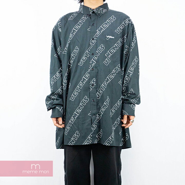 楽天市場】VETEMENTS 2018SS LOGO PATTERNED OVERSIZED SHIRT 