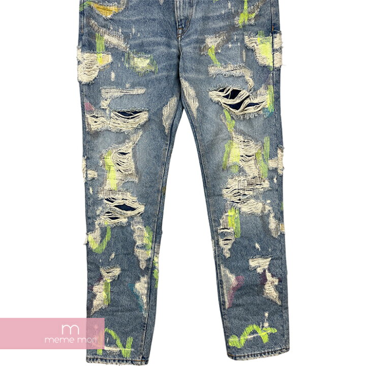 楽天市場】Endless Denim Embroidered and Distressed Denim Jeans 