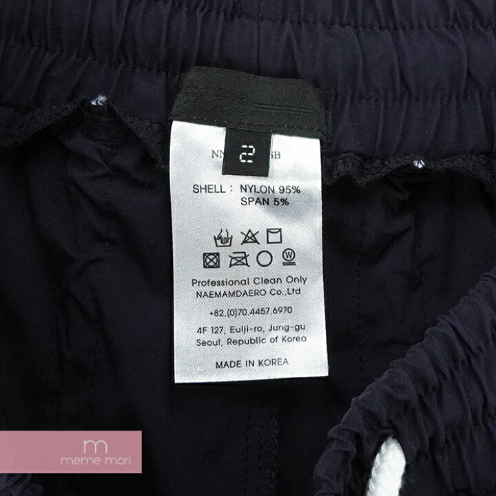 99%IS- Gobchang Pants NN14-PT16B ナインティーナインパーセントイズ ゴブチャンパンツ ドローストリングス トラックパンツ イージーパンツ ネイビー サイズ2 【210503】【中古-A】 | meme mori
