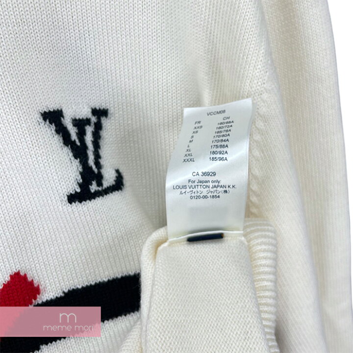 LOUIS VUITTON(ルイヴィトン) / セーター(厚手)/M/ウール/WHT/21SS/Clock Intarsia Pullover