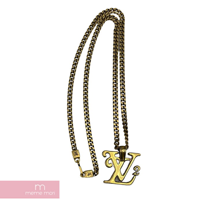 Louis Vuitton 2020-21FW Squared Lv Gold Necklace
