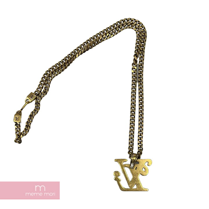 Louis Vuitton NIGO Nigo Collier Squared Necklace Pendant Chain Long Me