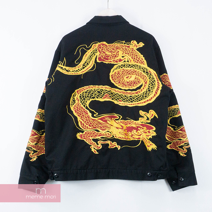 Supreme 2018AW Dragon Work Jacket シュプリーム ドラゴンワークジャケット 中綿ブルゾン 刺繍 ブラック  サイズL【200214】 | meme mori