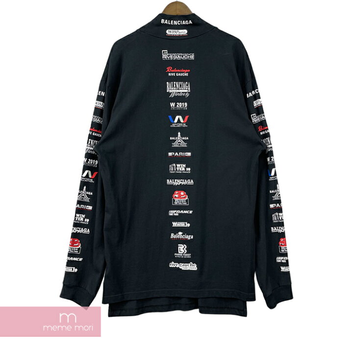 楽天市場】BALENCIAGA 2019AW Multi Logo Turtle Neck Long Sleeve Tee 