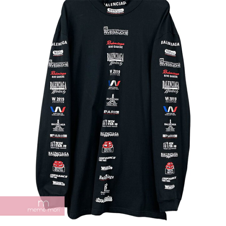楽天市場】BALENCIAGA 2019AW Multi Logo Turtle Neck Long Sleeve Tee 