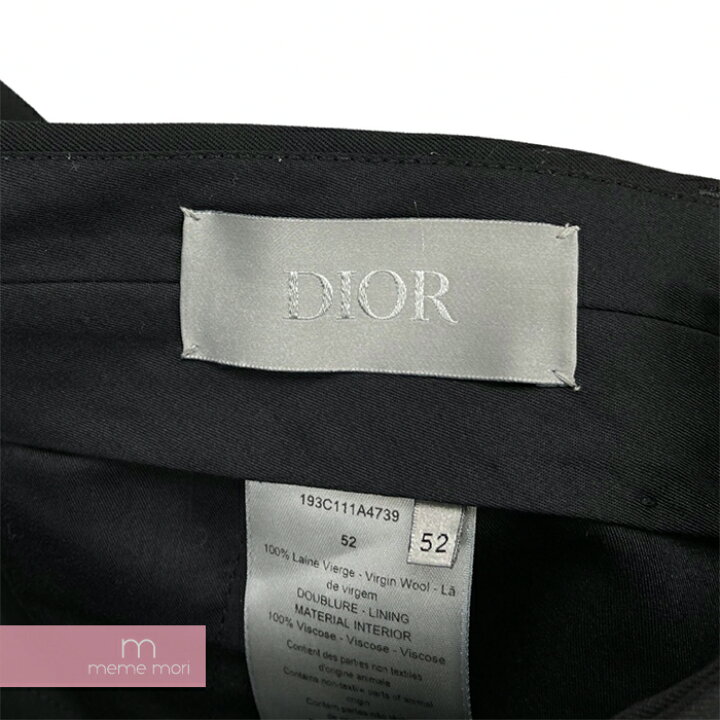 楽天市場】Dior HOMME 2021SS Wool Wide Slacks 193C111A4739 ディオールオム ウールワイドスラックス パンツ  トラウザーパンツ ブラック サイズ52 【211126】【中古-B】 : meme mori