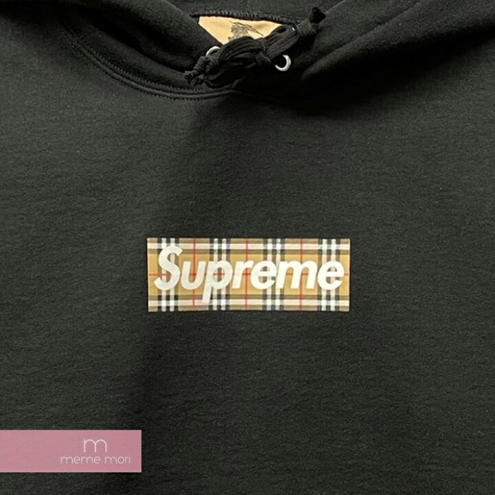 Supreme Burberry Box Logo Hooded Sweatshirt Black Herren - SS22 - DE