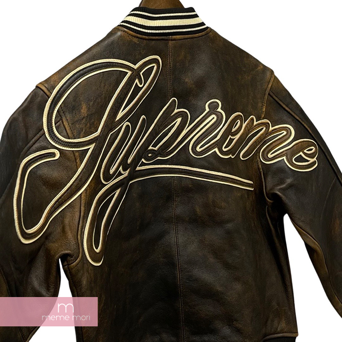 楽天市場】Supreme 2019SS Worn Leather Varsity Jacket シュプリーム 