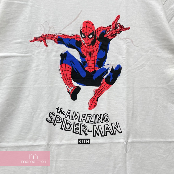 KITH×Marvel 2022SS Spider Man Amazing Spider Man Tee キス×マーベル スパイダーマン  アメイジングスパイダーマンTシャツ 半袖カットソー プリント ホワイト サイズXL 【221103】【新古品】【me04】 | meme mori