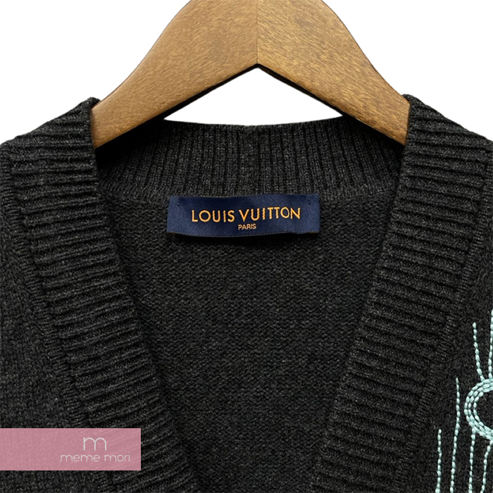 LOUIS VUITTON LV Frequency Cardigan Anthracite Fonce. Size 4l