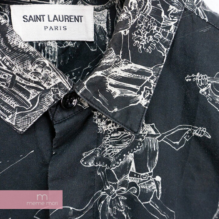 楽天市場】SAINT LAURENT PARIS 2018 Skeletons Shirt 564172 Y382U  