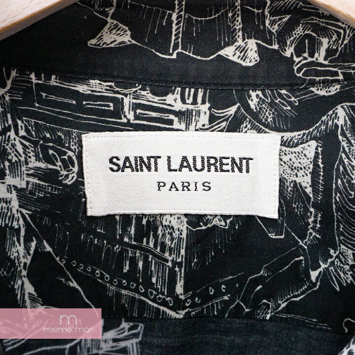 楽天市場】SAINT LAURENT PARIS 2018 Skeletons Shirt 564172 Y382U  