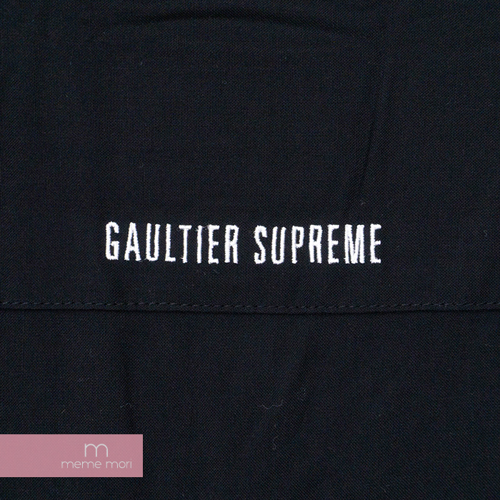 Supreme×Jean Paul Gaultier 2019SS Flower Power Rayon Shirt  シュプリーム×ジャンポールゴルチエ フラワーパワーレーヨンシャツ 半袖オープンカラー花柄シャツ ブラック  サイズL【200618】【中古-A】【me04】 | meme mori