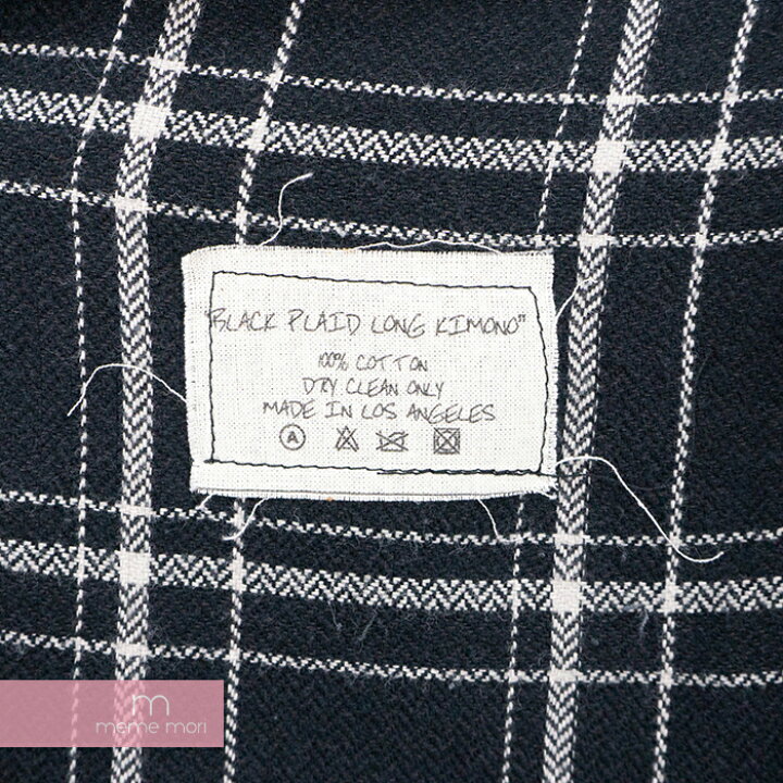 楽天市場】Greg Lauren Black Plaid Long Kimono グレッグローレン 