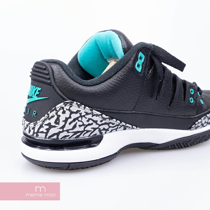 楽天市場 Nike Atmos 17aw Zoom Vapor Rf X Aj3 Jade 031 ナイキ アトモス ズームヴェイパー ロジャー フェデラー エアジョーダン3 ジェイド ローカットスニーカー バッシュ ブラック サイズus7 5 25 5cm 05 新古品 Meme Mori