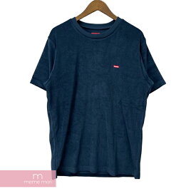 Supreme 2017SS Terry Small Box Logo Tee シュプリーム テリースモールボックスロゴTシャツ 半袖カットソー パイル地 ネイビー サイズL【220514】【新古品】【me04】