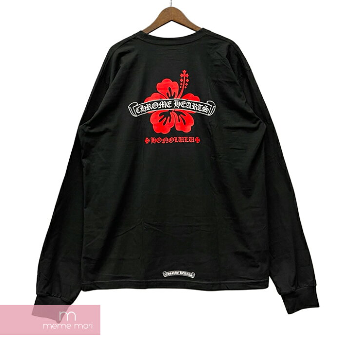 ハワイ限定】クロムハーツハイビスカススクロールロンT 長袖黒M