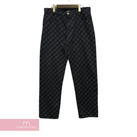 CHANEL 2022AW Matelasse Denim Jeans P73394V65025 シャネル マトラッセデニムジーンズ デニムパンツ マトラッセパターン ココマークボタン 総柄 ジップフライ ブラック サイズ44【231126】【新古品】【me04】