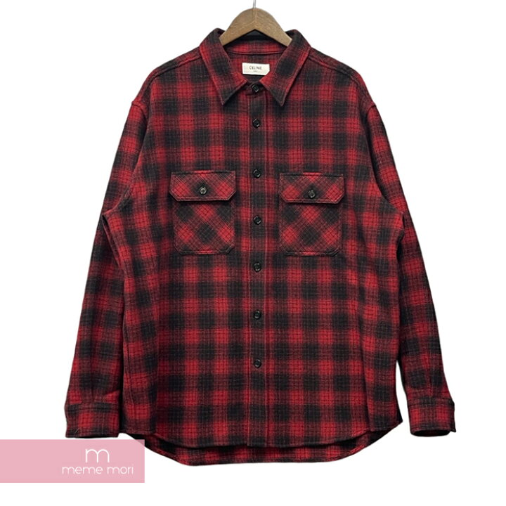 楽天市場】CELINE 2022AW Loose Lumberjack Shirt in Checked Wool 