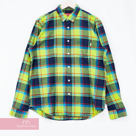 Supreme 2019SS Plaid Flannel Shirt Lime シュプリーム プレイドフランネルシャツ ライム タータンチェック ボタンダウン ライトグリーン サイズL【200530】【新古品】【me04】