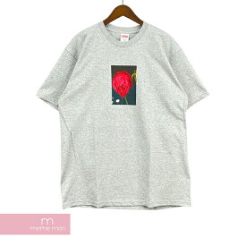 Supreme×Araki 2016AW Rose Tee シュプリーム×荒木経惟 ローズTシャツ 半袖カットソー フラワープリント 薔薇 グレー サイズXL【220131】【新古品】【me04】