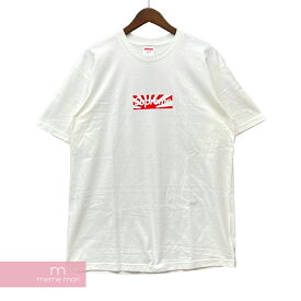 Supreme 2011SS Benefit Box Logo Tee シュプリーム ベネフィットボックスロゴTシャツ 半袖カットソー 旭日旗プリント ホワイト サイズL 【220823】【中古-C】【me04】