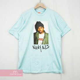 Supreme 2017AW Nasty Nas Tee シュプリーム ナスティーナズTシャツ 半袖カットソー フォトプリント ライトブルー サイズM【220506】【新古品】【me04】