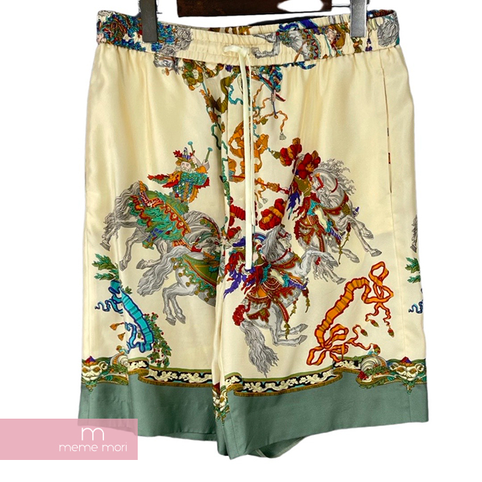 楽天市場】GUCCI Silk Printed Shorts In Neutrals 572499 ZABR6 