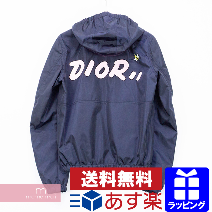 Dior×KAWS 2019SS Nylon Hooded Jacket 923C450Z0152 ディオール ×カウズ ナイロンフーデッドジャケット  Bee刺繍 ブルゾン ネイビー サイズ44 【200122】 | meme mori
