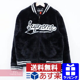 Supreme 2020SS Faux Fur Varsity Jacket シュプリーム フェイクファーバーシティジャケット エコファー ブルゾン ブラック サイズL プレゼント【200303】【新古品】