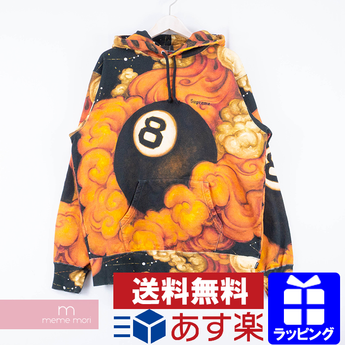 Supreme×Martin Wong 2019AW 8-Ball Hooded Sweatshirt シュプリーム×マーティン・ウォン  エイトボールフーデッドスウェットシャツ プルオーバーパーカー 総柄 オレンジ サイズL【211007】【新古品】【me04】 | meme mori