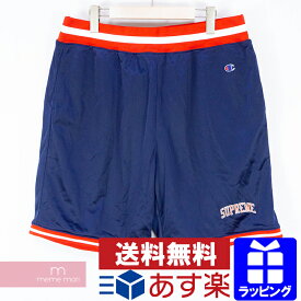 Supreme×Champion 2015SS Basketball Short シュプリーム バスケットボールショーツ ハーフパンツ ショートパンツ メッシュ ネイビー サイズXL【200324】【新古品】【me04】
