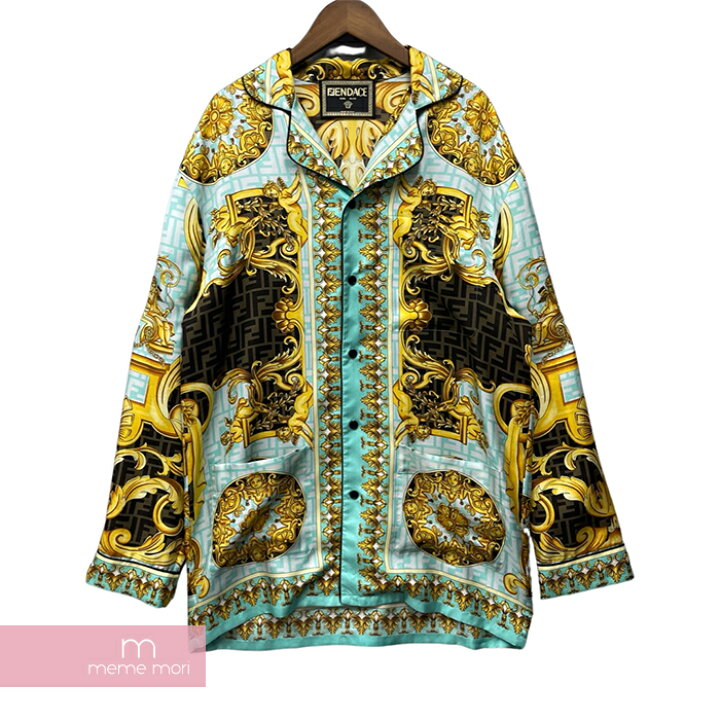 楽天市場】FENDI×VERSACE 2022SS Fendace Baroque Silk Shirt 1A03718 