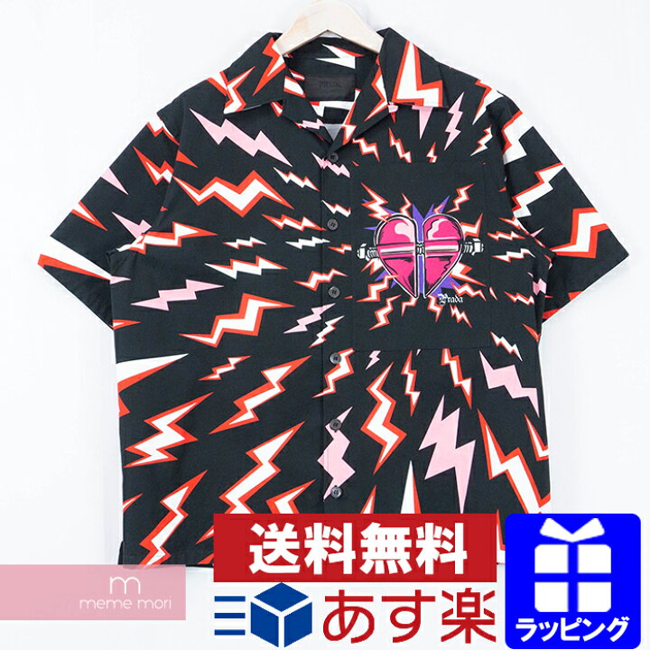 楽天市場】PRADA 2019AW Printed Bowling Shirt UCS341 プラダ プリン 