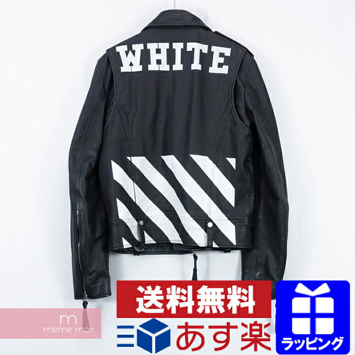 楽天市場】OFF-WHITE 2015AW Leather Double Riders Jacket オフ  