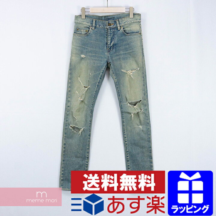 楽天市場】SAINT LAURENT PARIS 2016AW Destroyed Skinny Jeans 391659 