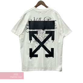 OFF-WHITE 2020SS Dripping Arrows S/S Over Tee OMAA038R20185005 オフホワイト ドリッピングアローショートスリーブオーバーTシャツ 半袖カットソー バックロゴ ホワイト サイズS 【231024】【中古-B】【me04】