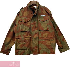 OFF-WHITE 2020SS Camouflage Print Jacket OMEL010S20362020 オフホワイト カモフラージュプリントジャケット ミリタリージャケット バックロゴ カモフラ 迷彩 ブラウン×カーキオリーブ サイズS【231024】【中古-B】【me04】