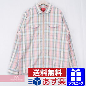 Supreme 2017AW Plaid Flannel Zip Up Shirt シュプリーム プレイドフランネルジップアップシャツ チェックシャツ ピンク サイズXL【200528】【新古品】【me04】